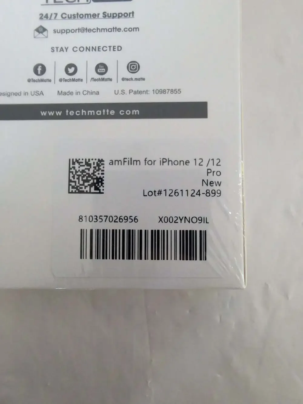 amFilm OneTouch Tempered Glass Screen Protector for iPhone 12 / 12 Pro - 2 pack